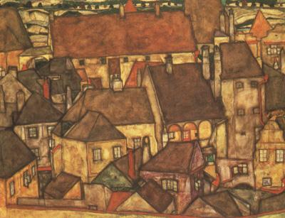Egon Schiele Yellow City (mk12) Sweden oil painting art